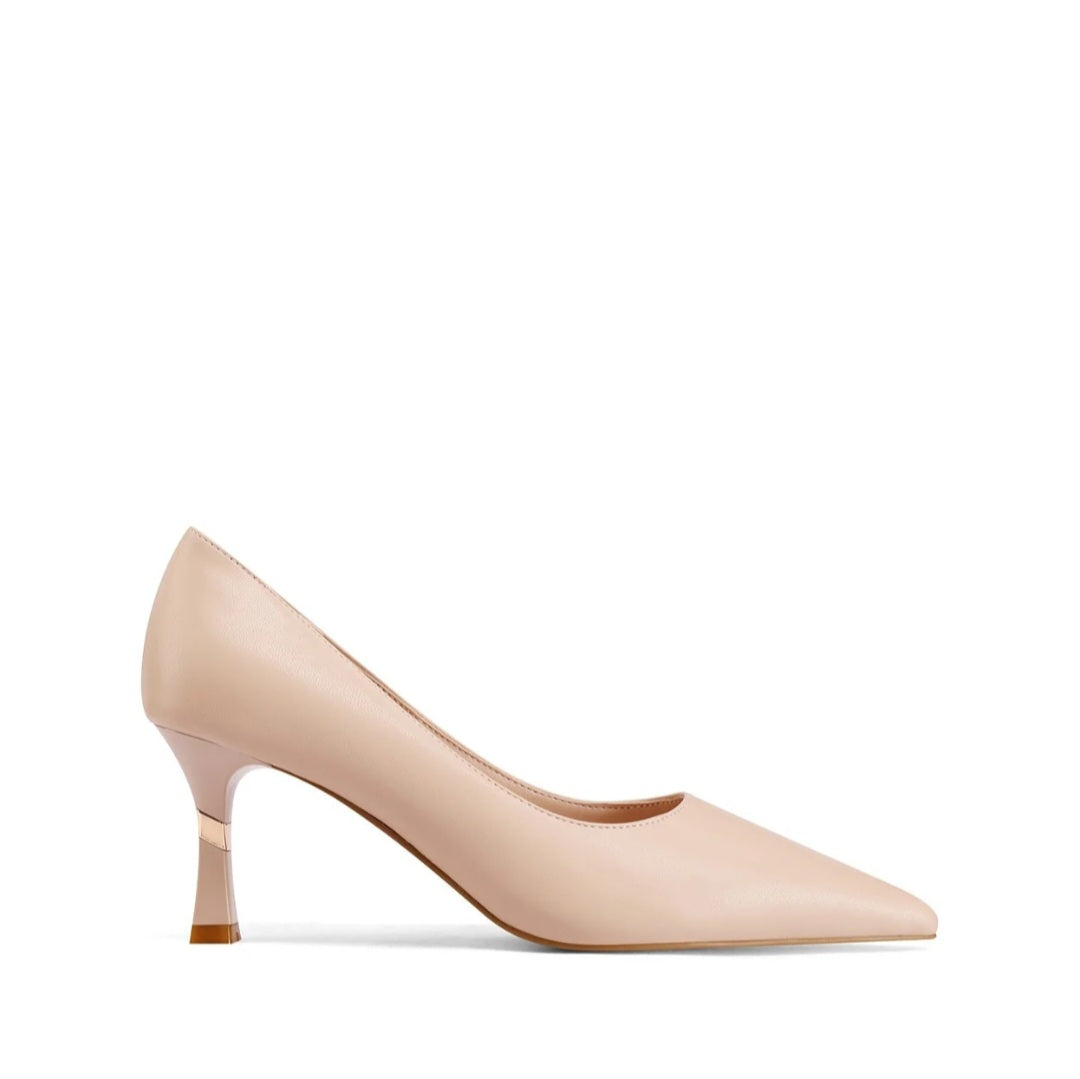 Décolleté Donna Nude tacco riporto Oro