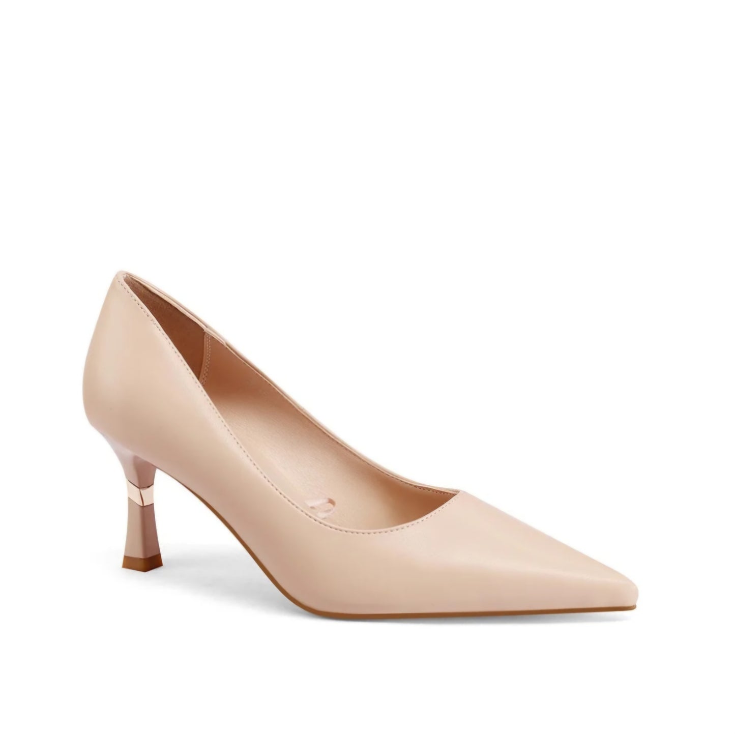 Décolleté Donna Nude tacco riporto Oro