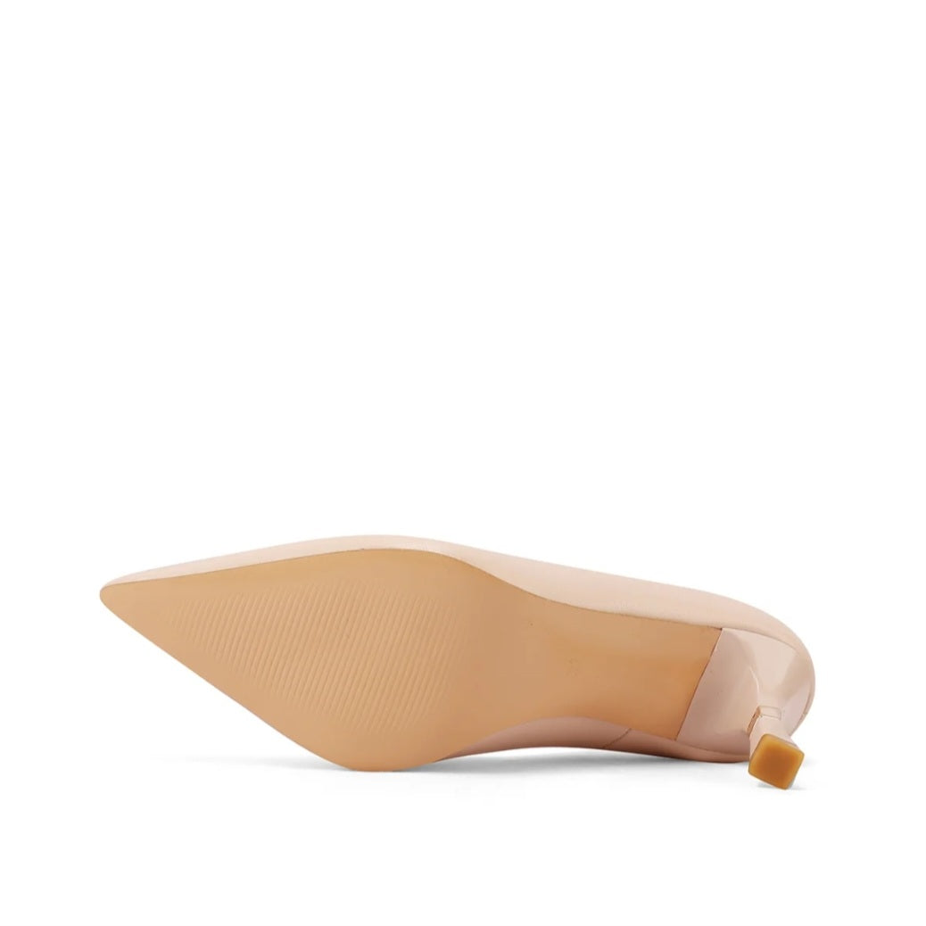 Décolleté Donna Nude tacco riporto Oro
