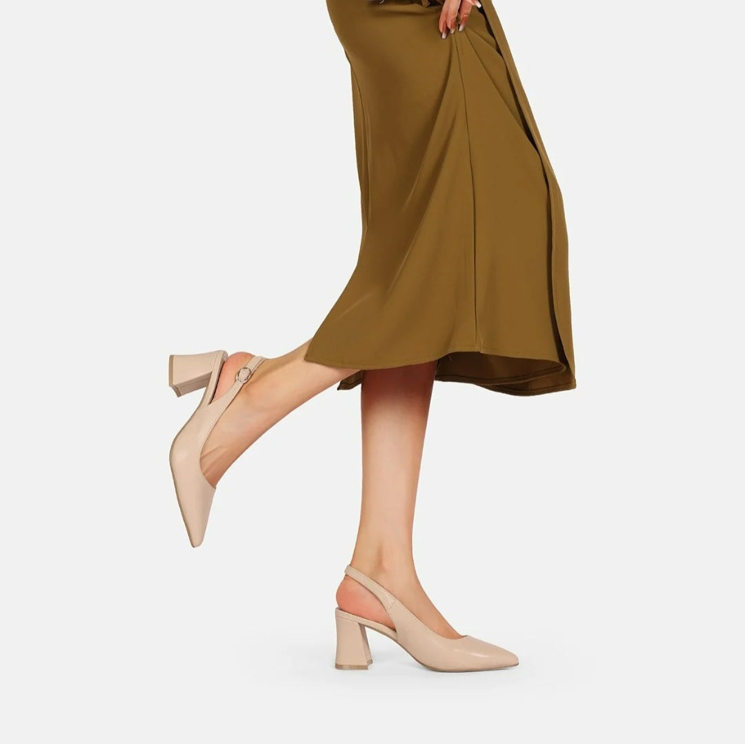 Décolleté Chanel Donna Nude tacco doppio
