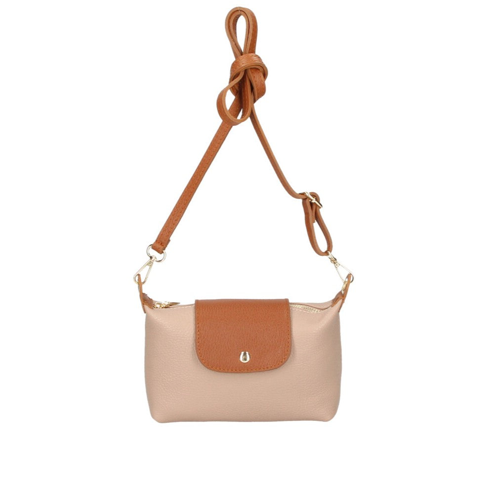 Tracollina Bicolore in Pelle Terry
