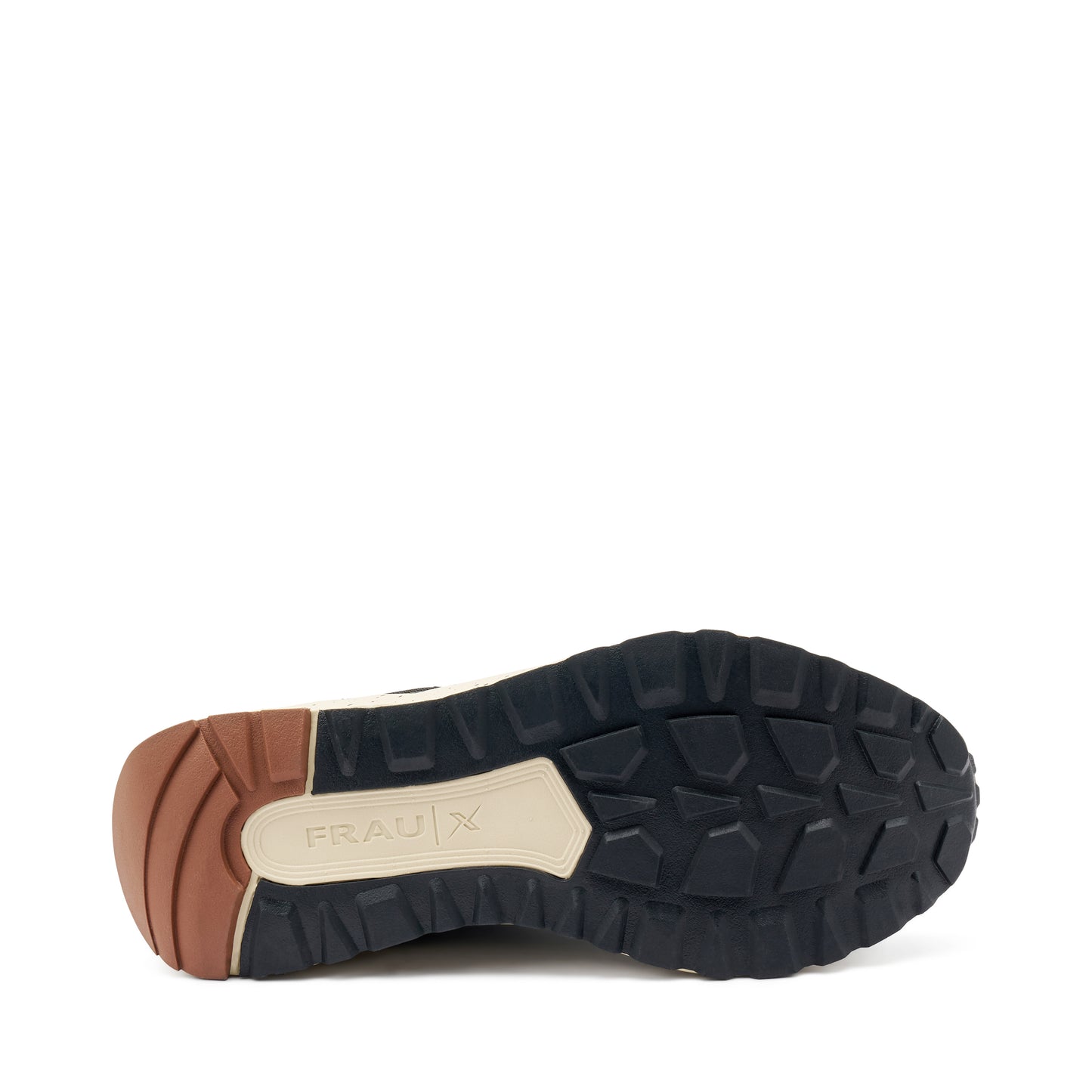 Sneakers Uomo FRAU Scamosciato Blu tessuto Marrone