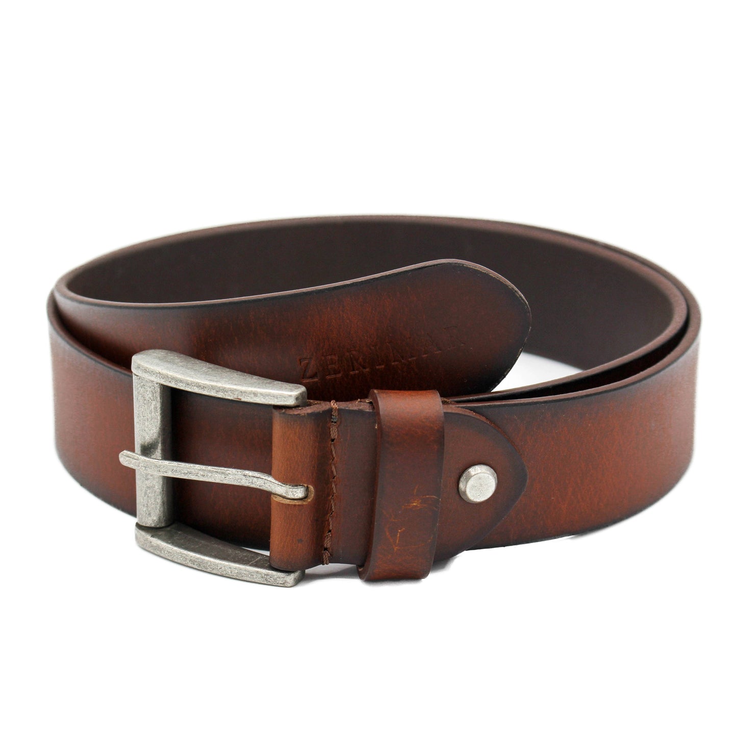 Cintura da uomo in Vera Pelle: Marrone / 120