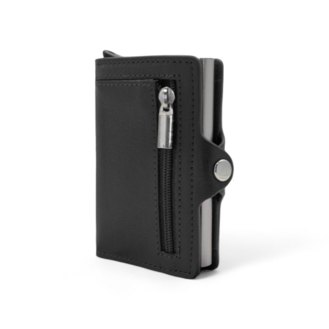 Wallet in Pelle Nero zip