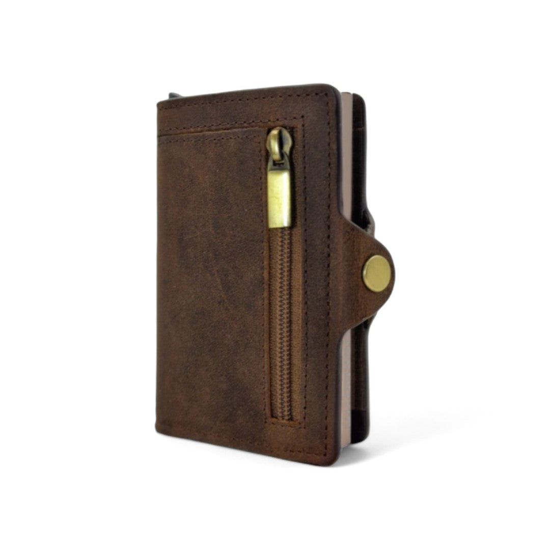 Wallet in Pelle Savage Testa di Moro zip