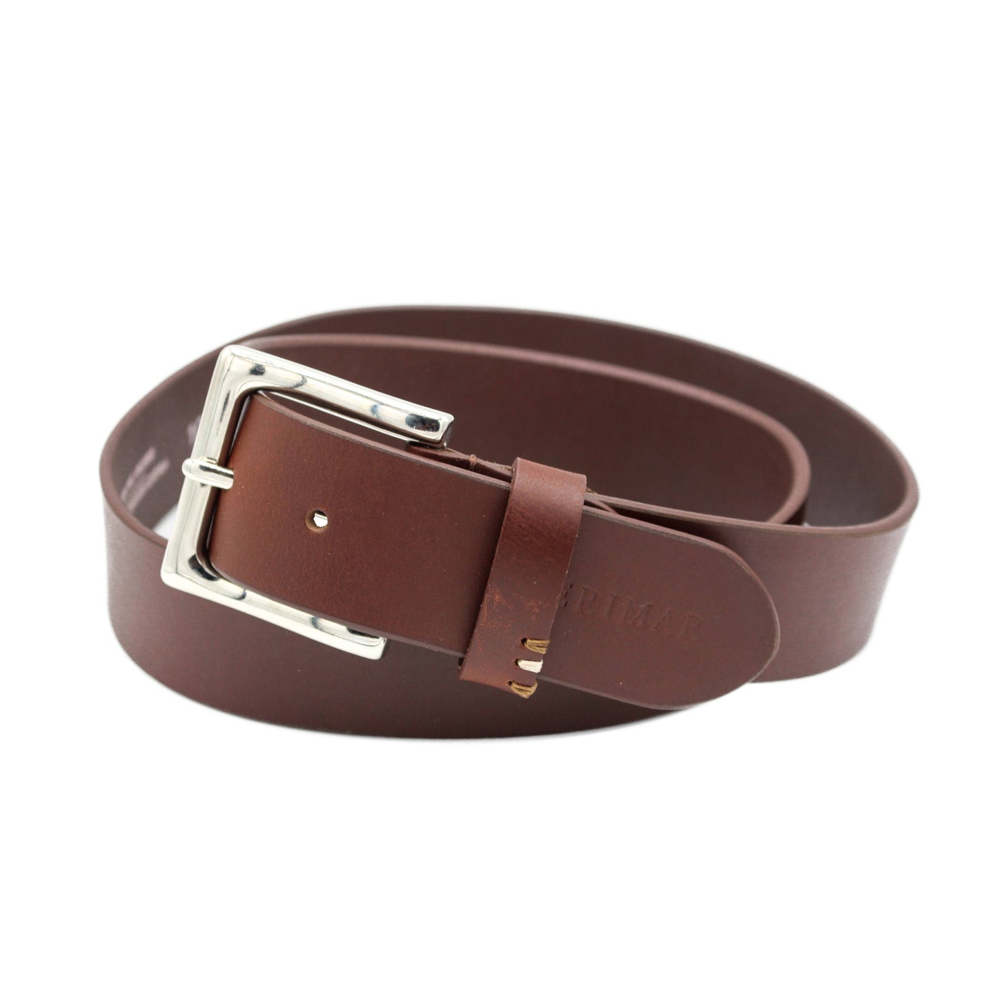 Cintura da uomo in vera pelle: Marrone / 130