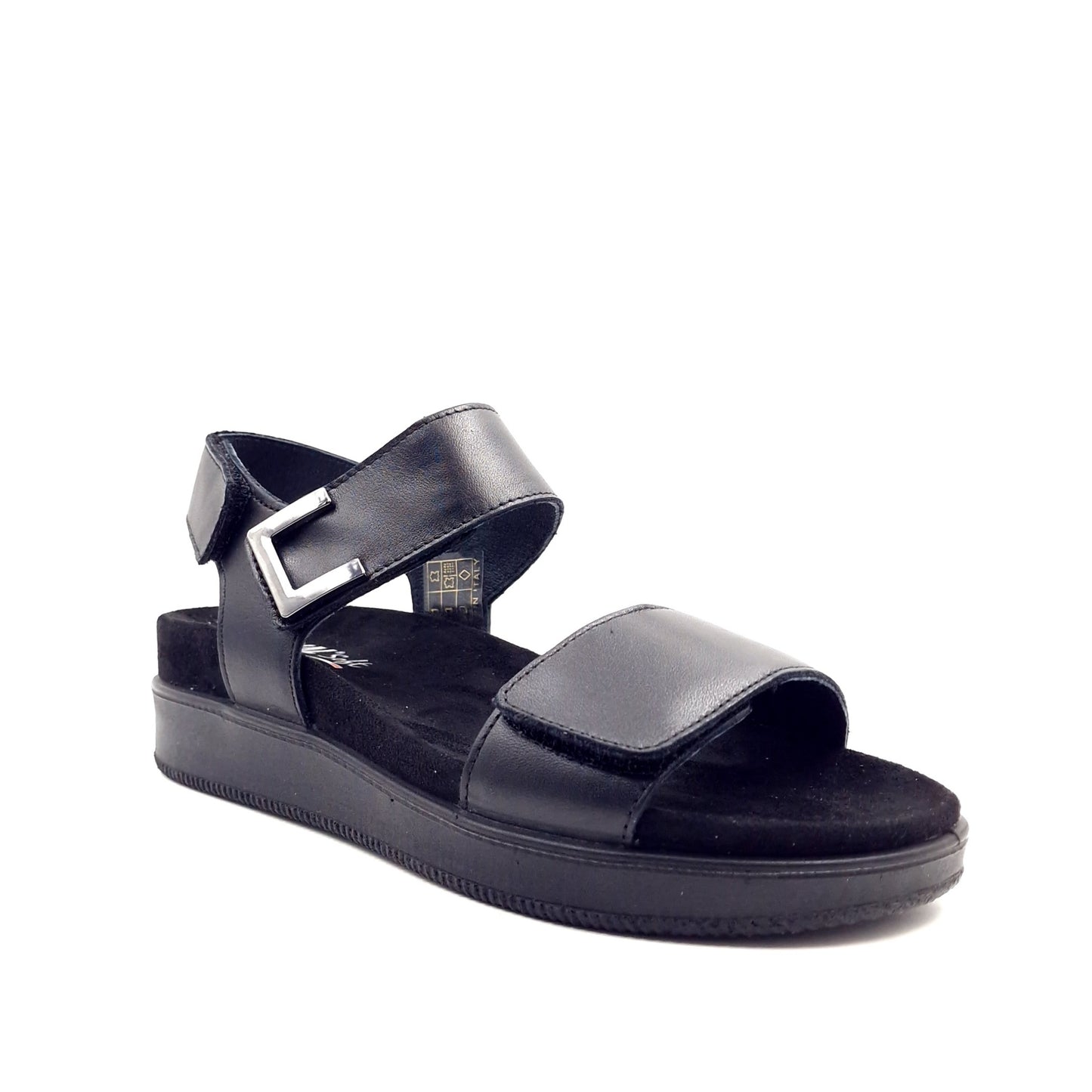 Sandalo Donna Enval Fusbet Fascia Nero