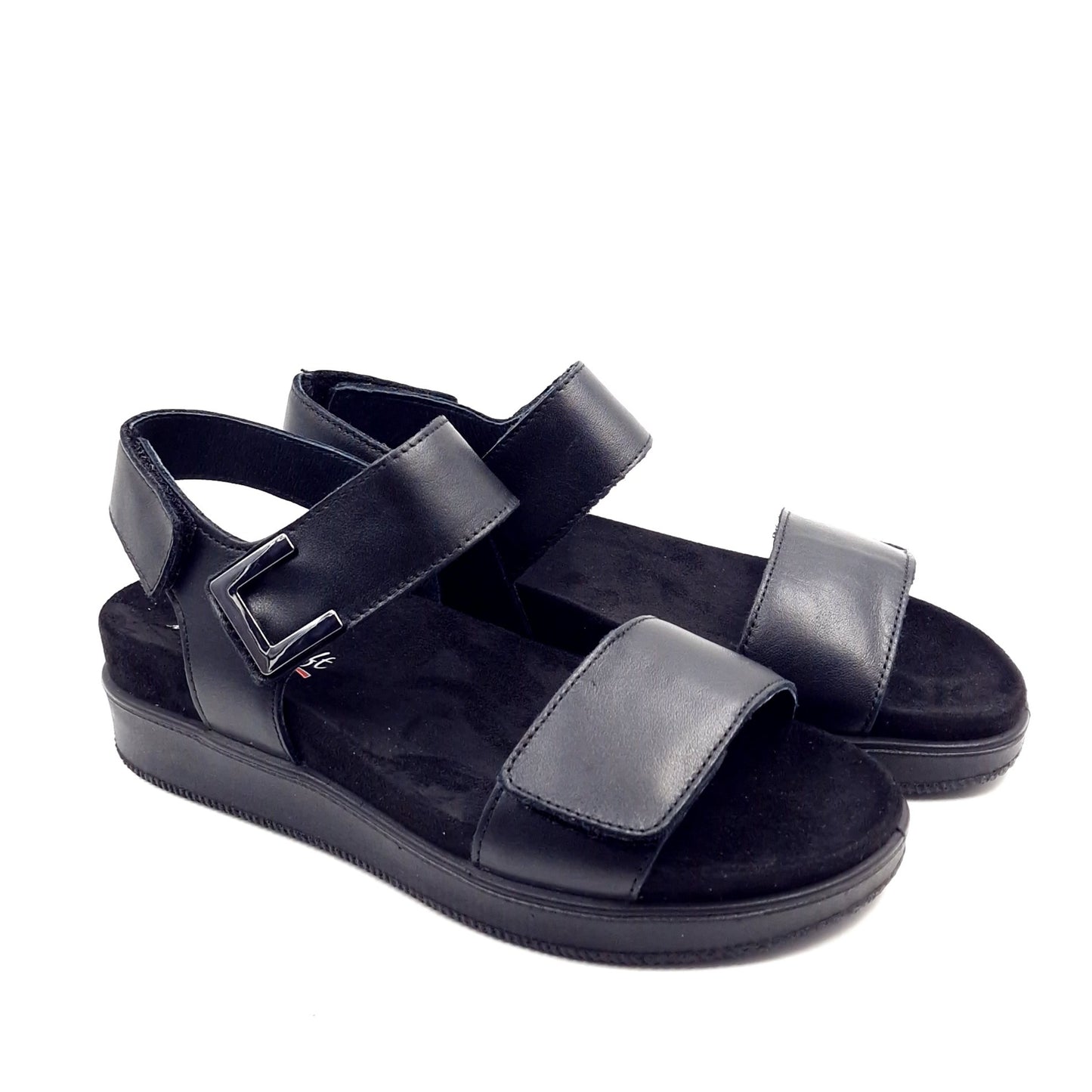 Sandalo Donna Enval Fusbet Fascia Nero