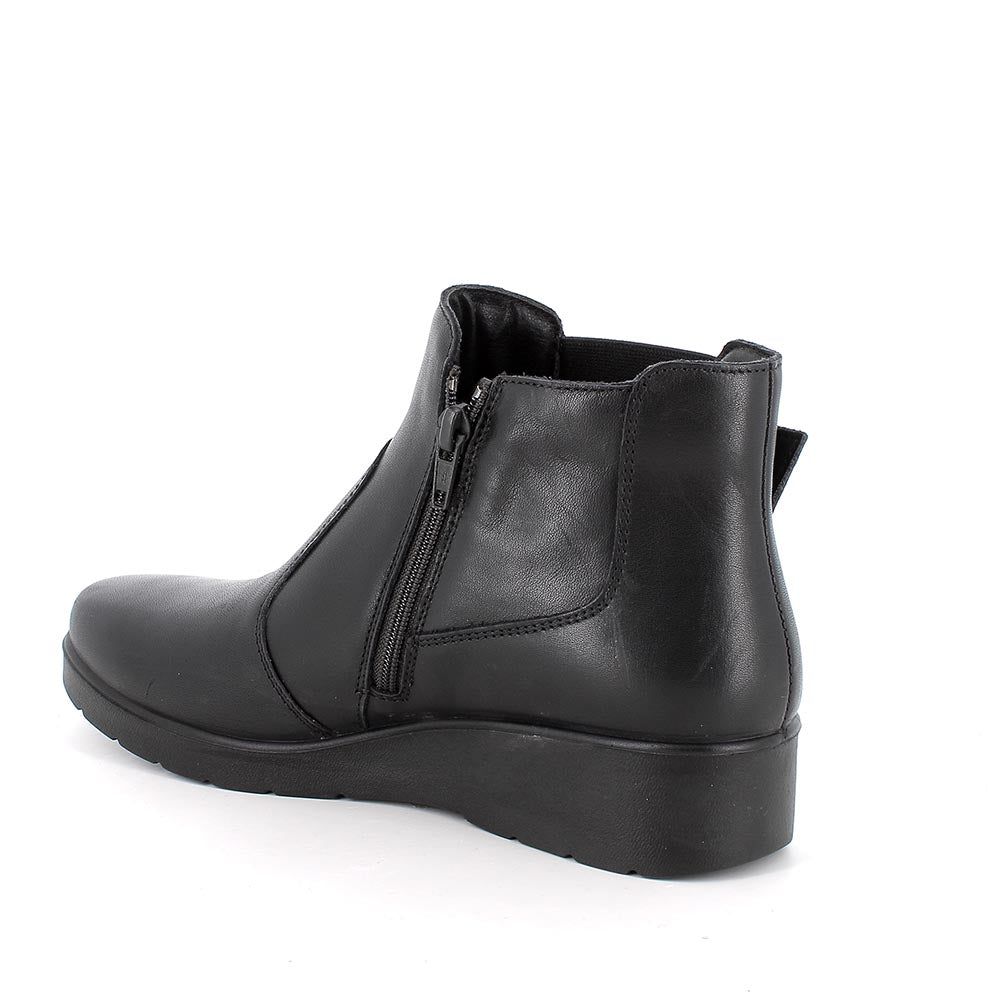 Stivaletto Donna Enval con Fibbietta in Pelle Nero