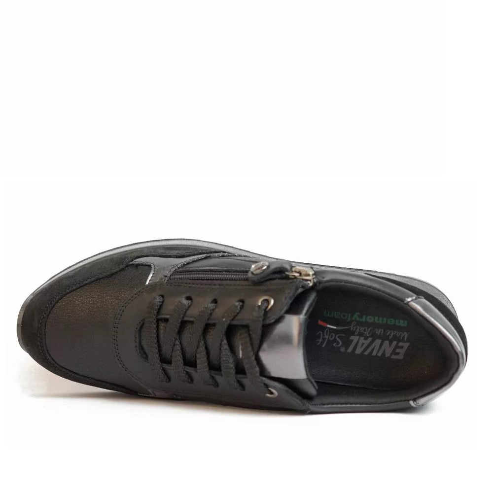 Sneaker Donna Enval in Pelle Nero