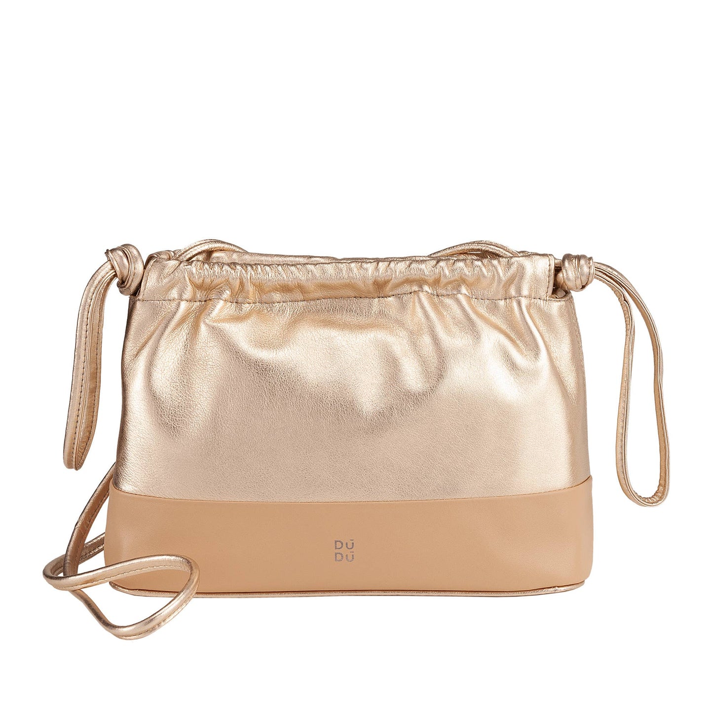 Borsa a sacchetto in pelle da donna DUDU con coulisse