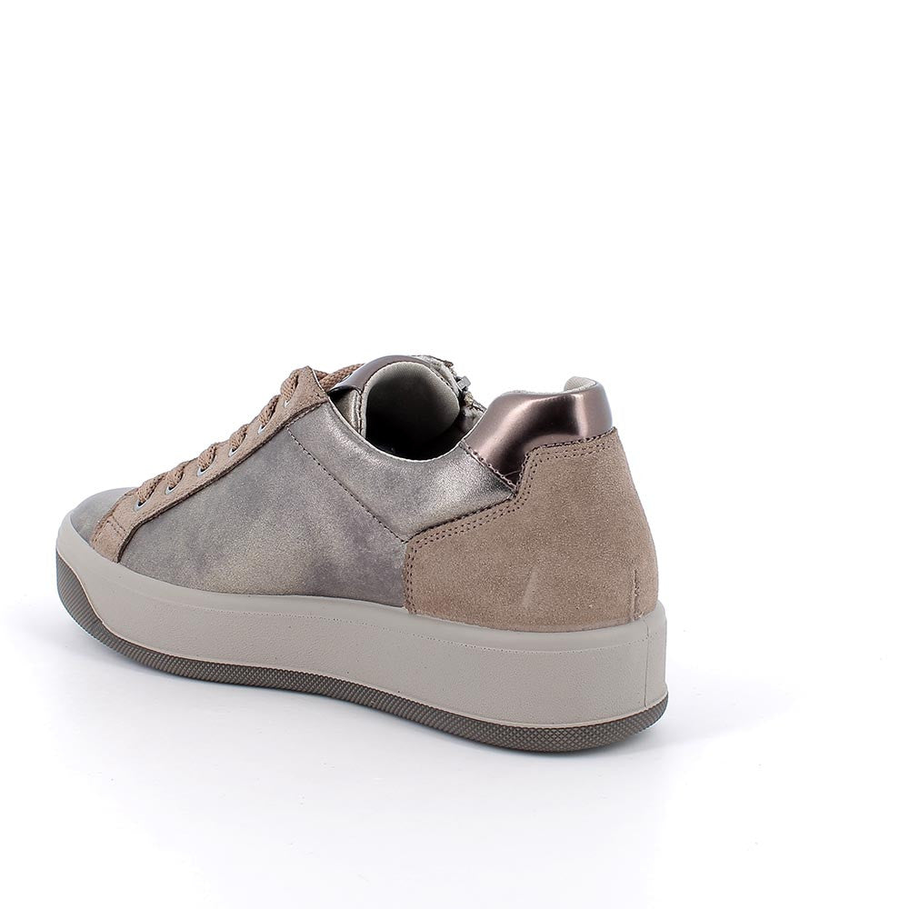 Sneakers Donna Igi&Co in Pelle Bronzo riporti Fango