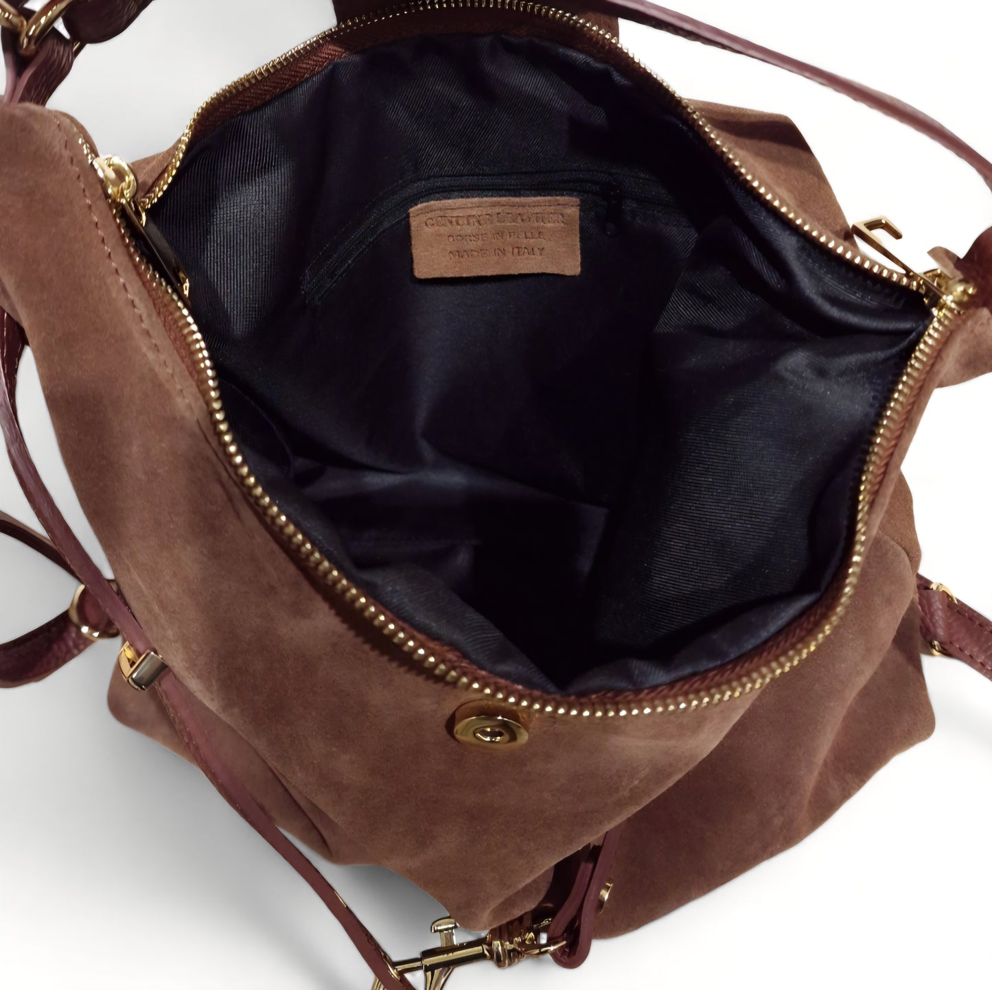 Borsa a Spalla/Zaino in Pelle Scamosciata Luana