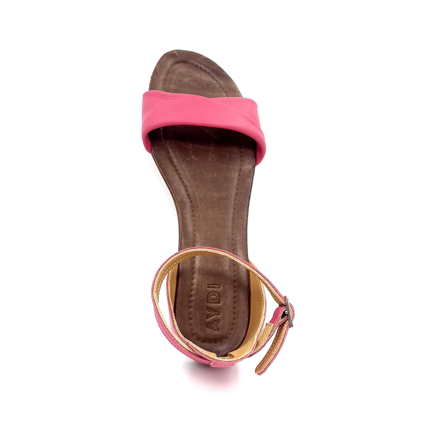 Sandalo Risvolto Pelle Fucsia