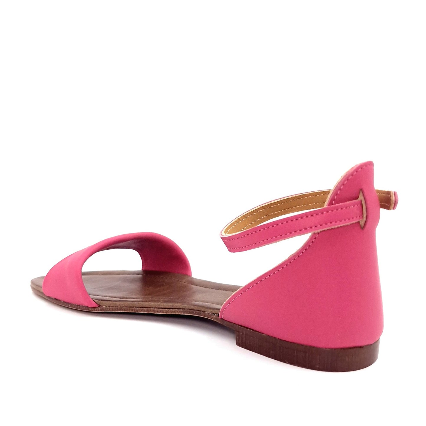 Sandalo Risvolto Pelle Fucsia