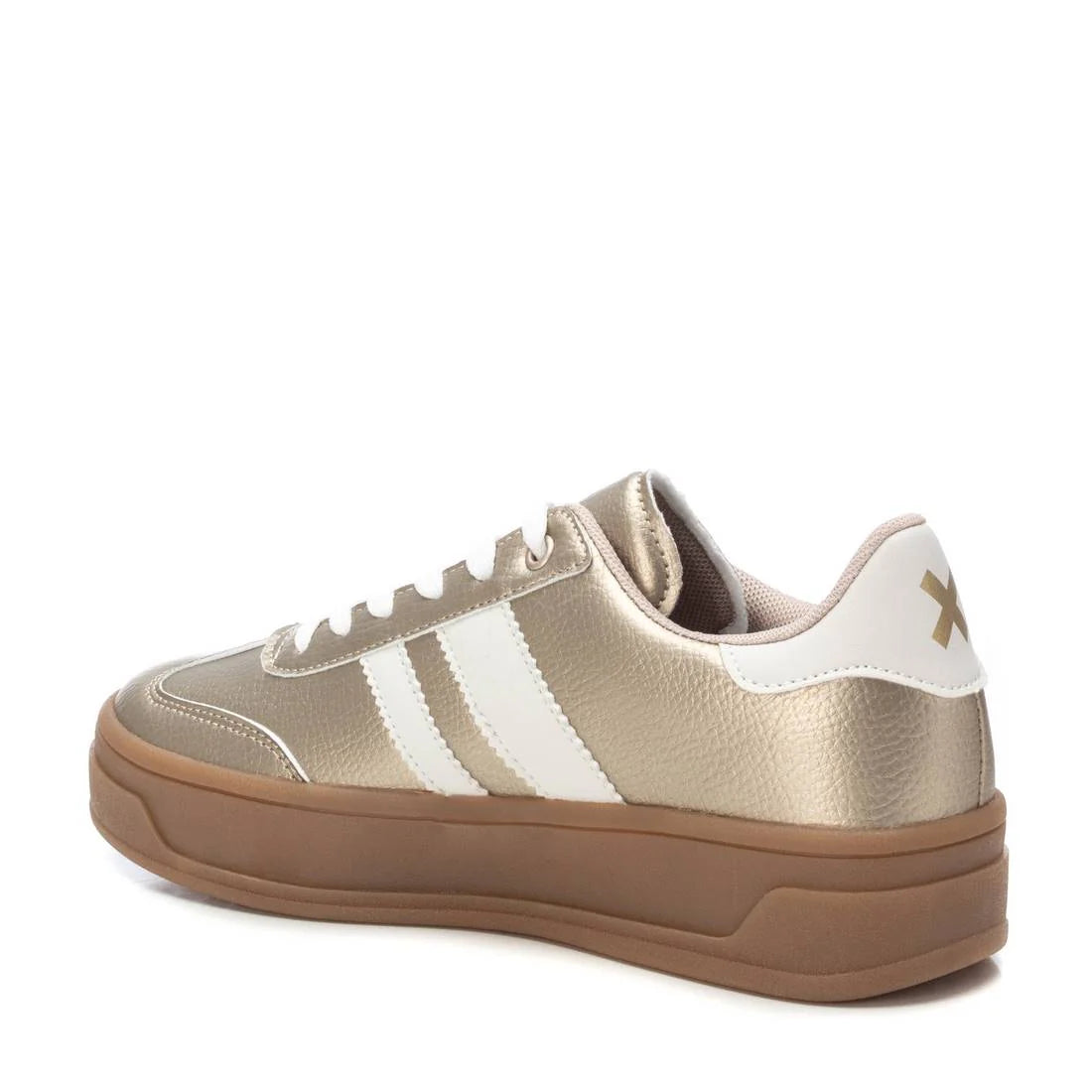 Sneakers Donna XTI Oro con riporti Bianco