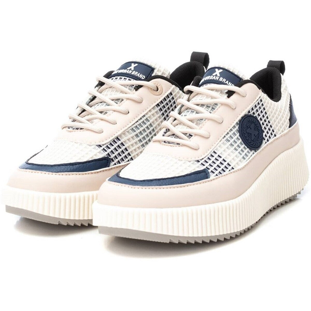 Sneaker Donna Xti in Eco Pelle e Tessuto Blu/Cipria
