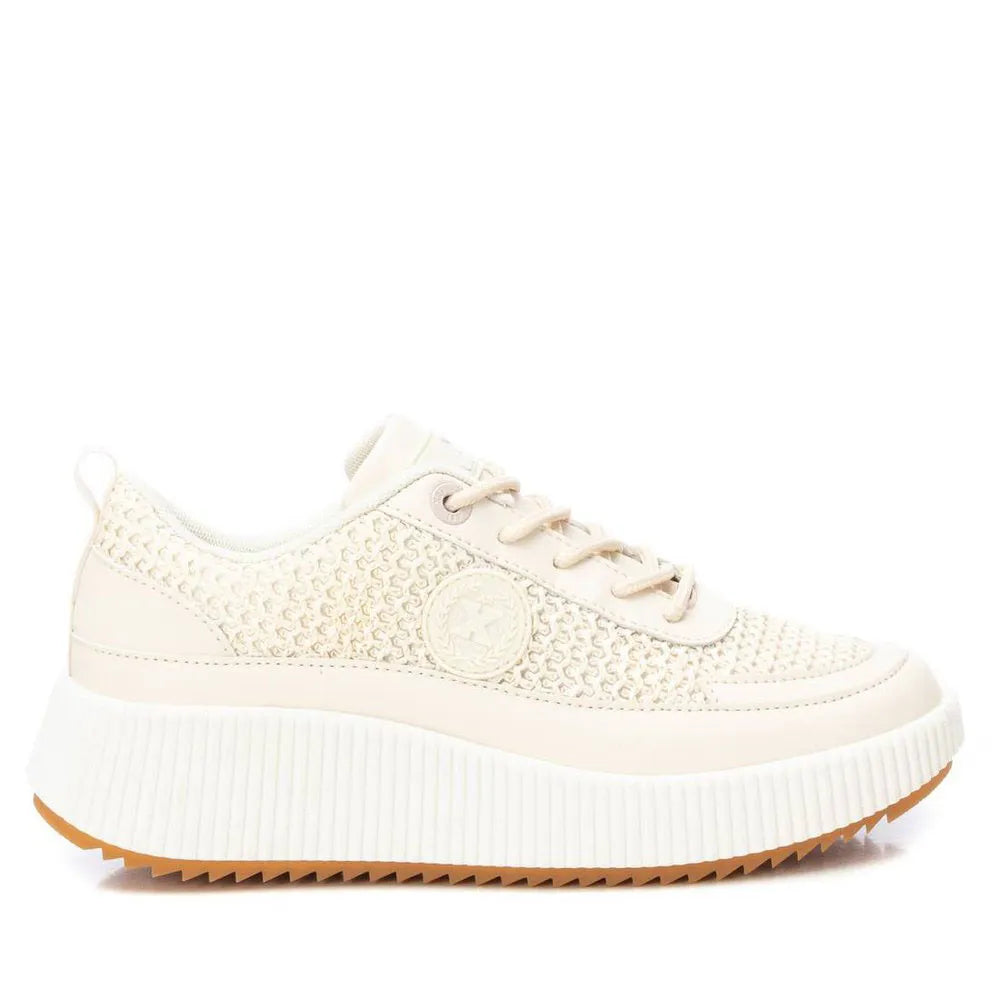 Sneaker Donna Xti in Eco Pelle e Tessuto Beige