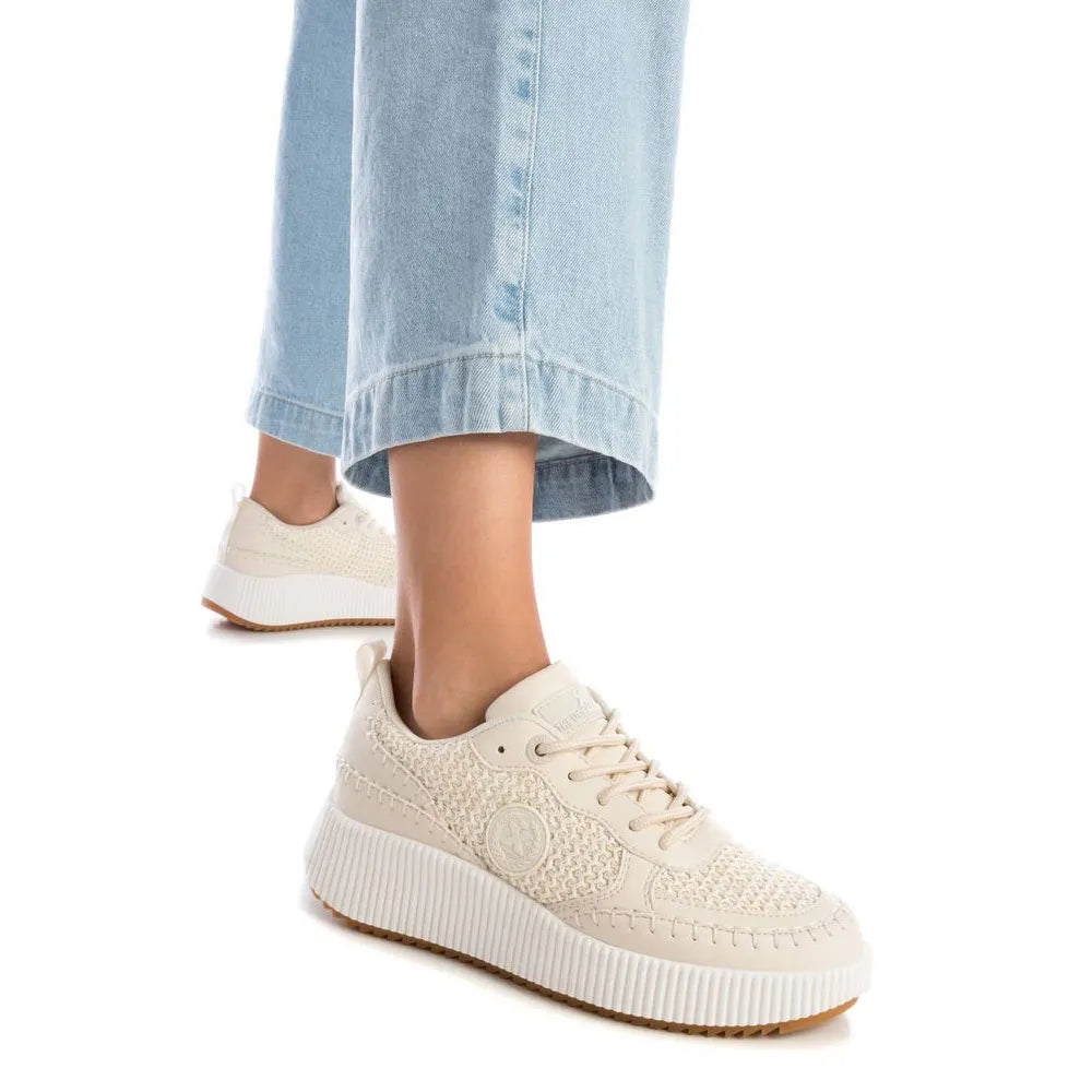 Sneaker Donna Xti in Eco Pelle e Tessuto Beige
