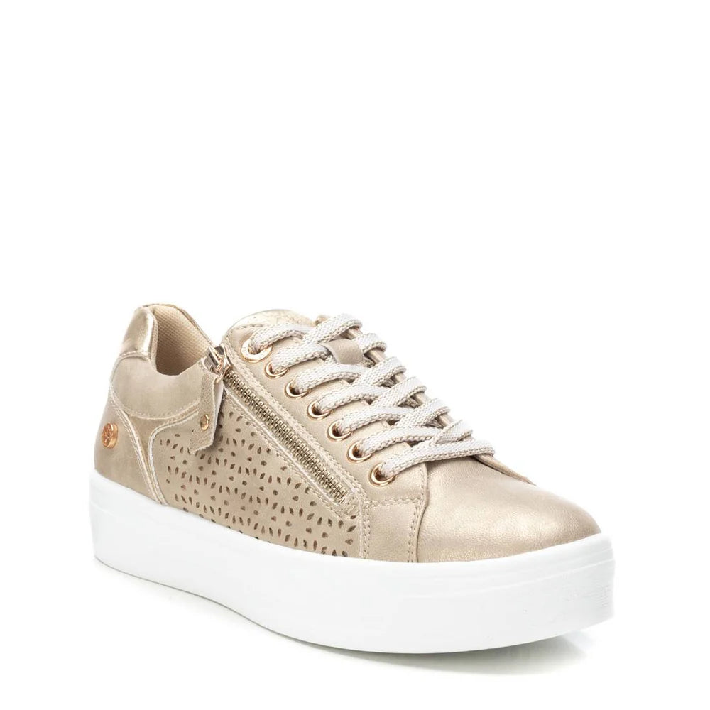 Sneaker Donna XTI EcoPelle Platino con Zip