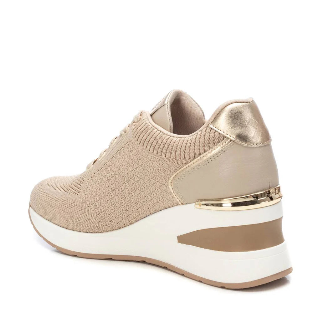 Sneaker Donna Xti con Zeppa in Tessuto Beige