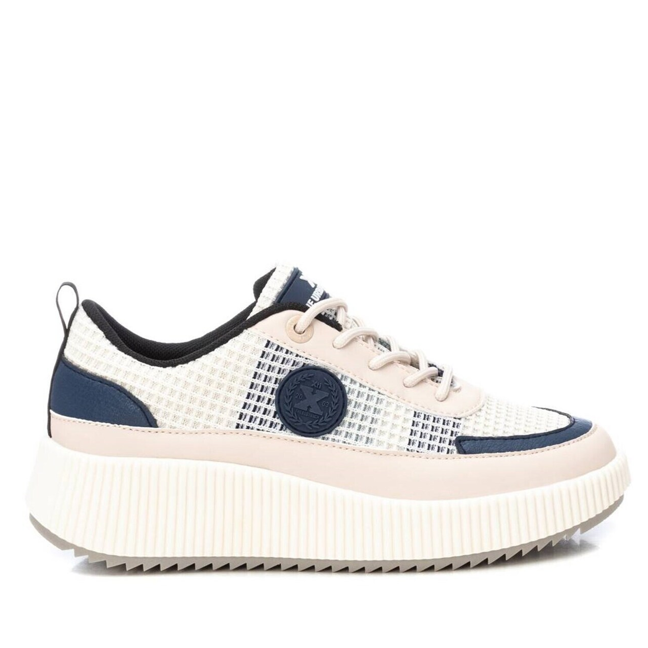Sneaker Donna Xti in Eco Pelle e Tessuto Blu/Cipria