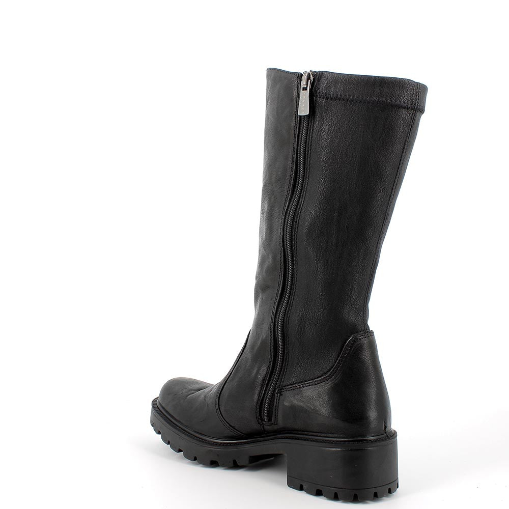 Mezzo Stivale donna Igi&Co in Pelle Nero ed Elasticizzato
