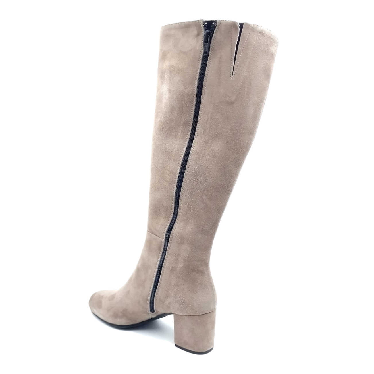 Stivale Pelle Scamosciata Taupe T.50