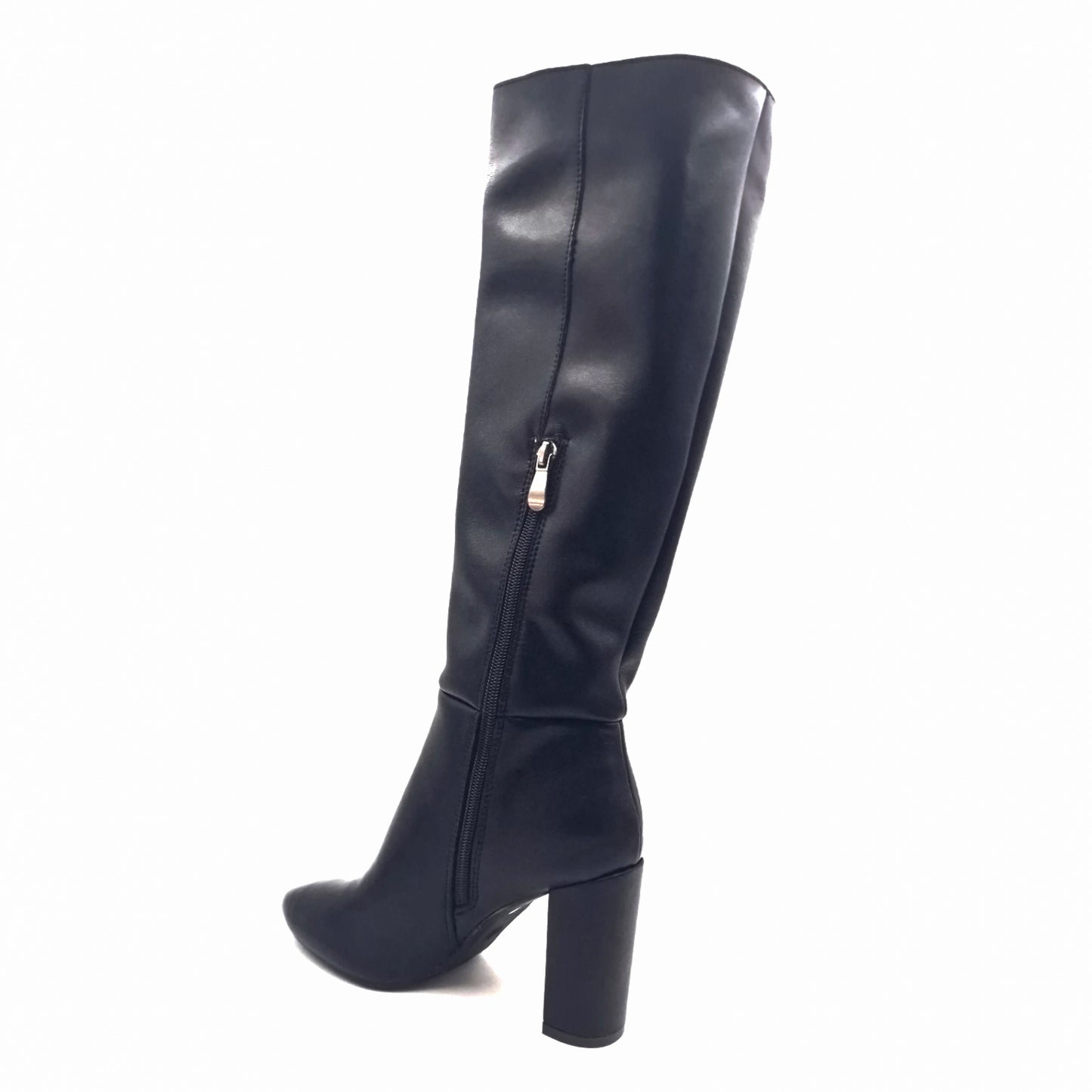 Stivale in Pelle Nero tacco doppio