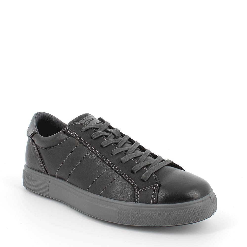 Sneaker Uomo Igi&Co in Pelle Nero Flat