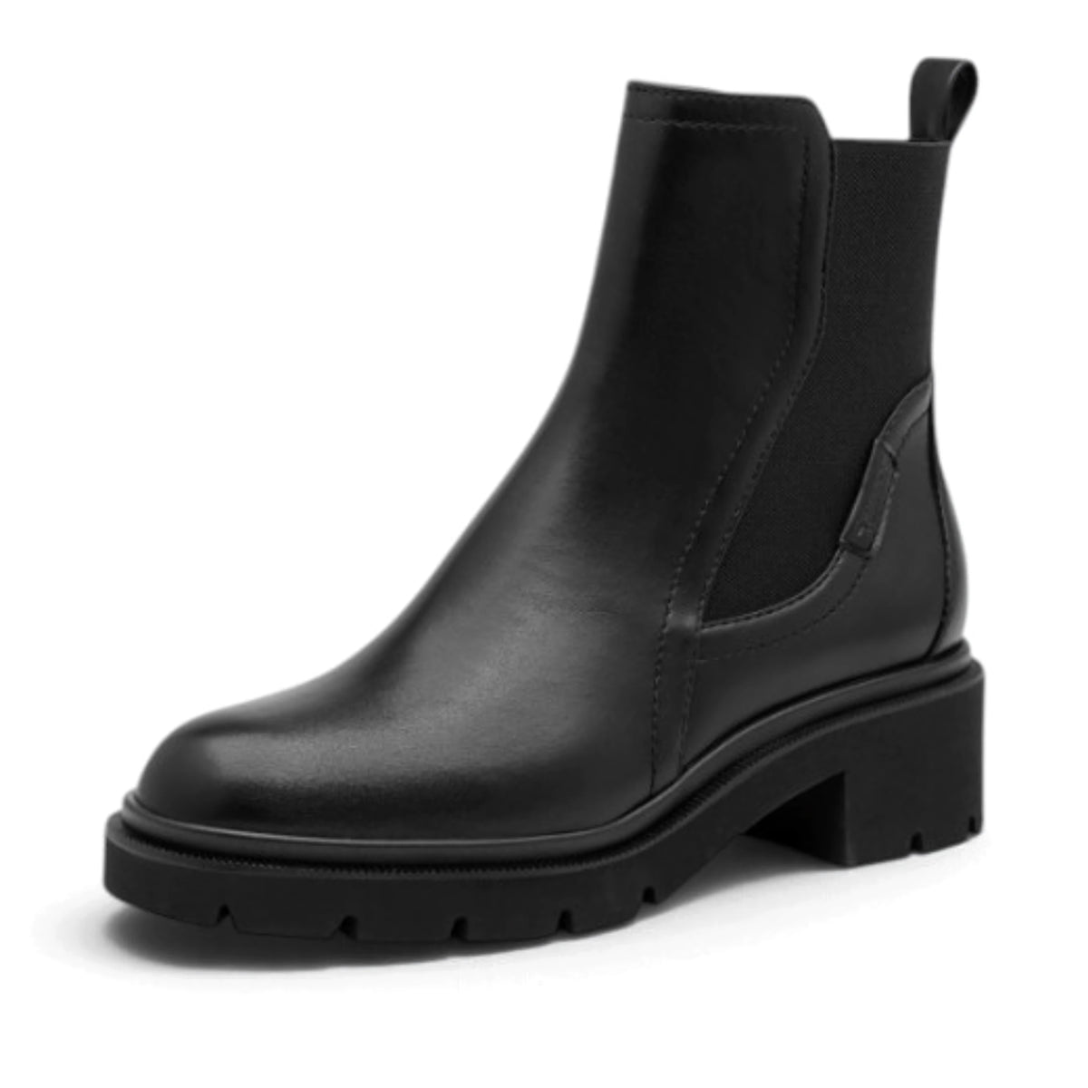 Stivaletto Donna Tamaris in Ecopelle Nero con Elastici laterali