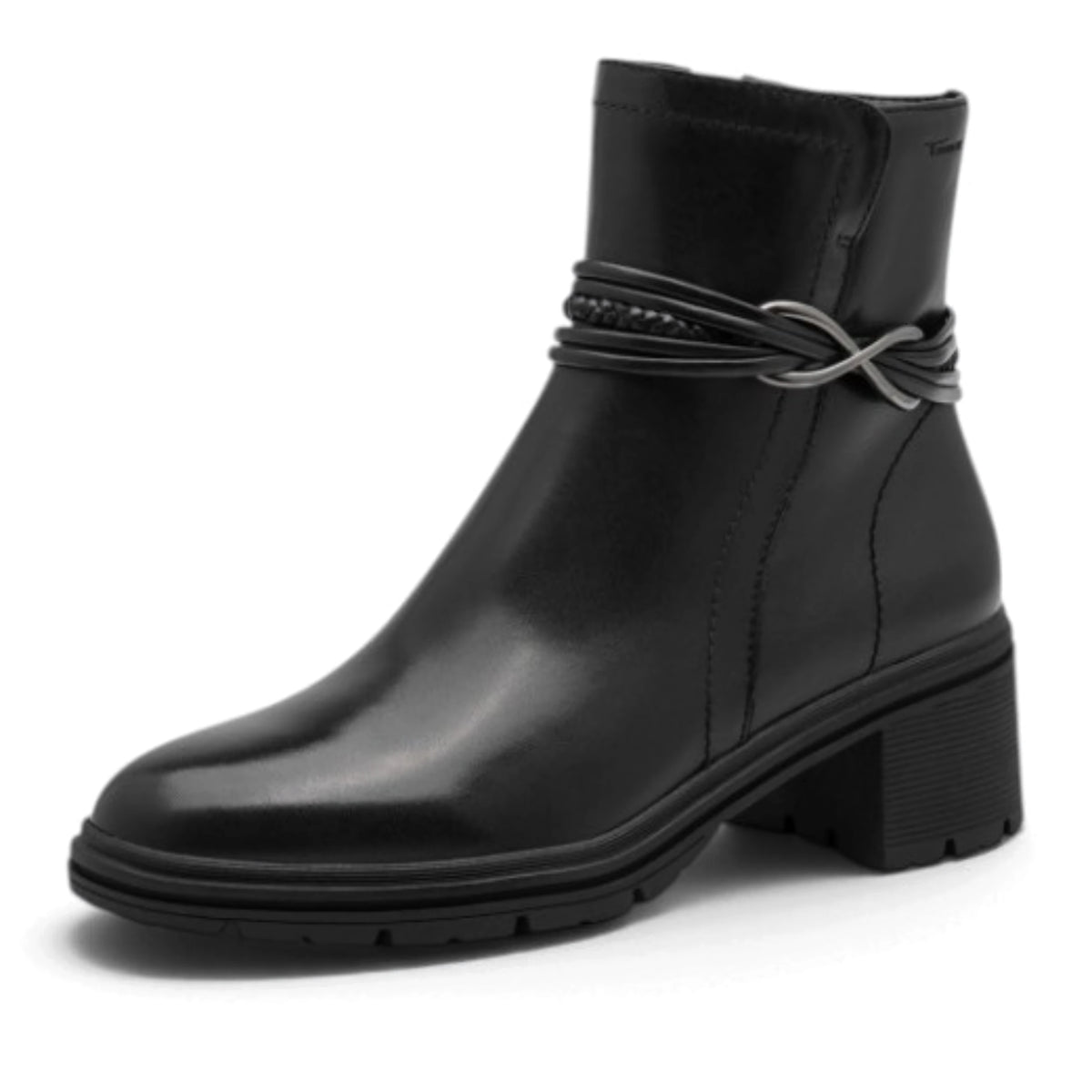 Stivaletto Donna Tamaris in Pelle Nero con Fibietta