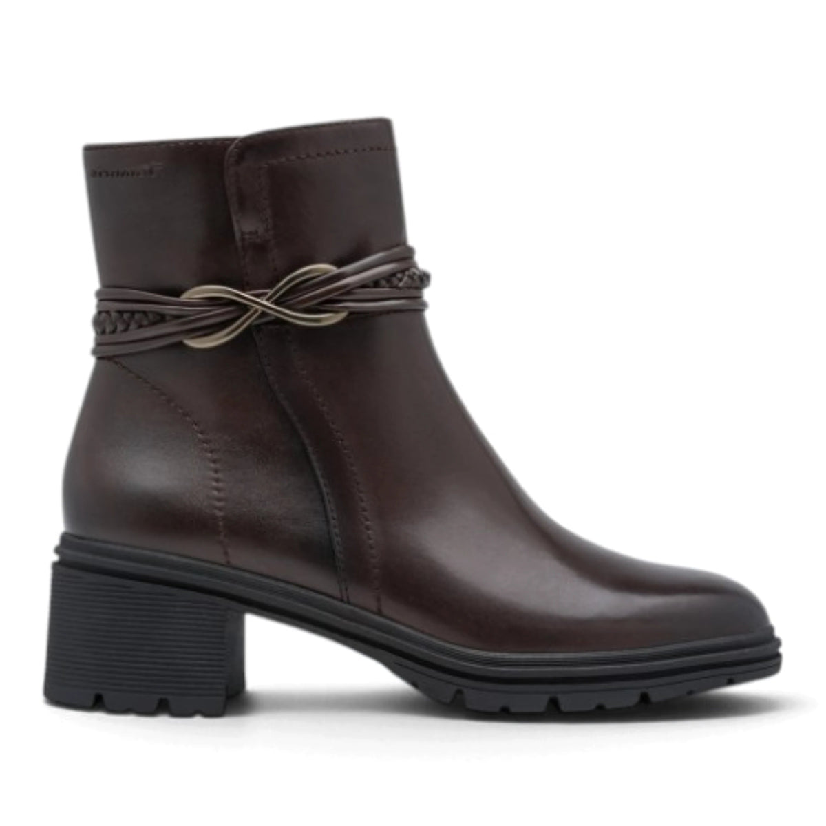Stivaletto Donna Tamaris in Pelle Moro con Fibietta