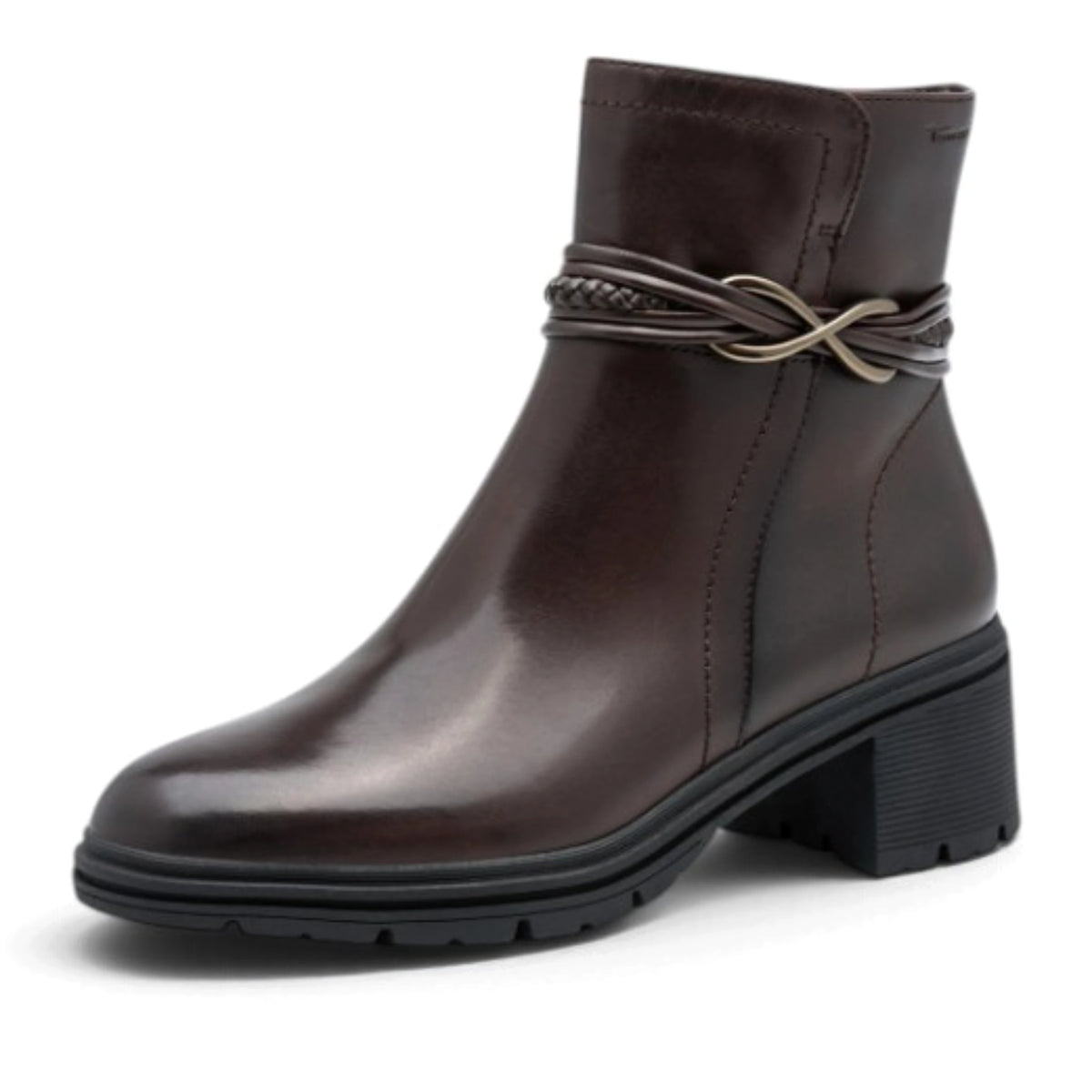 Stivaletto Donna Tamaris in Pelle Moro con Fibietta