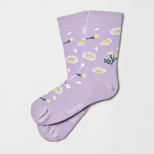 BeDaisy Malva - Calzini in Cotone 100% Biologico: Malva - Taglia - 36/40