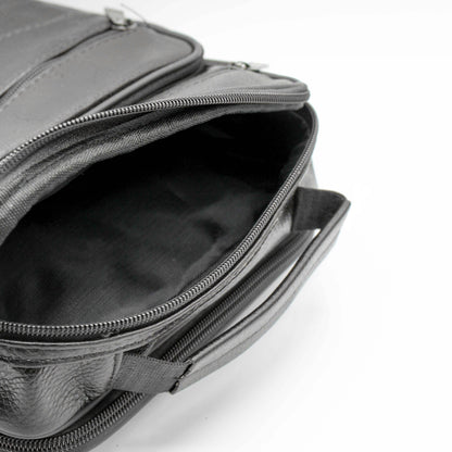 Borsa a tracolla da uomo in Pelle martellata