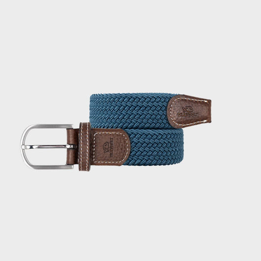 Cintura intrecciata elastica - Blu Seram