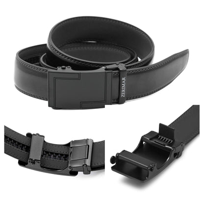 Cintura da uomo con fibbia automatica Cintura in pelle Larghezza 3,5 cm Zerimar