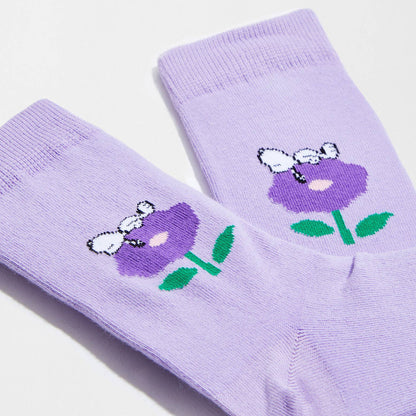 BeSnoopy Flower - Calzini in Cotone 100% Biologico: Taglia 36/40
