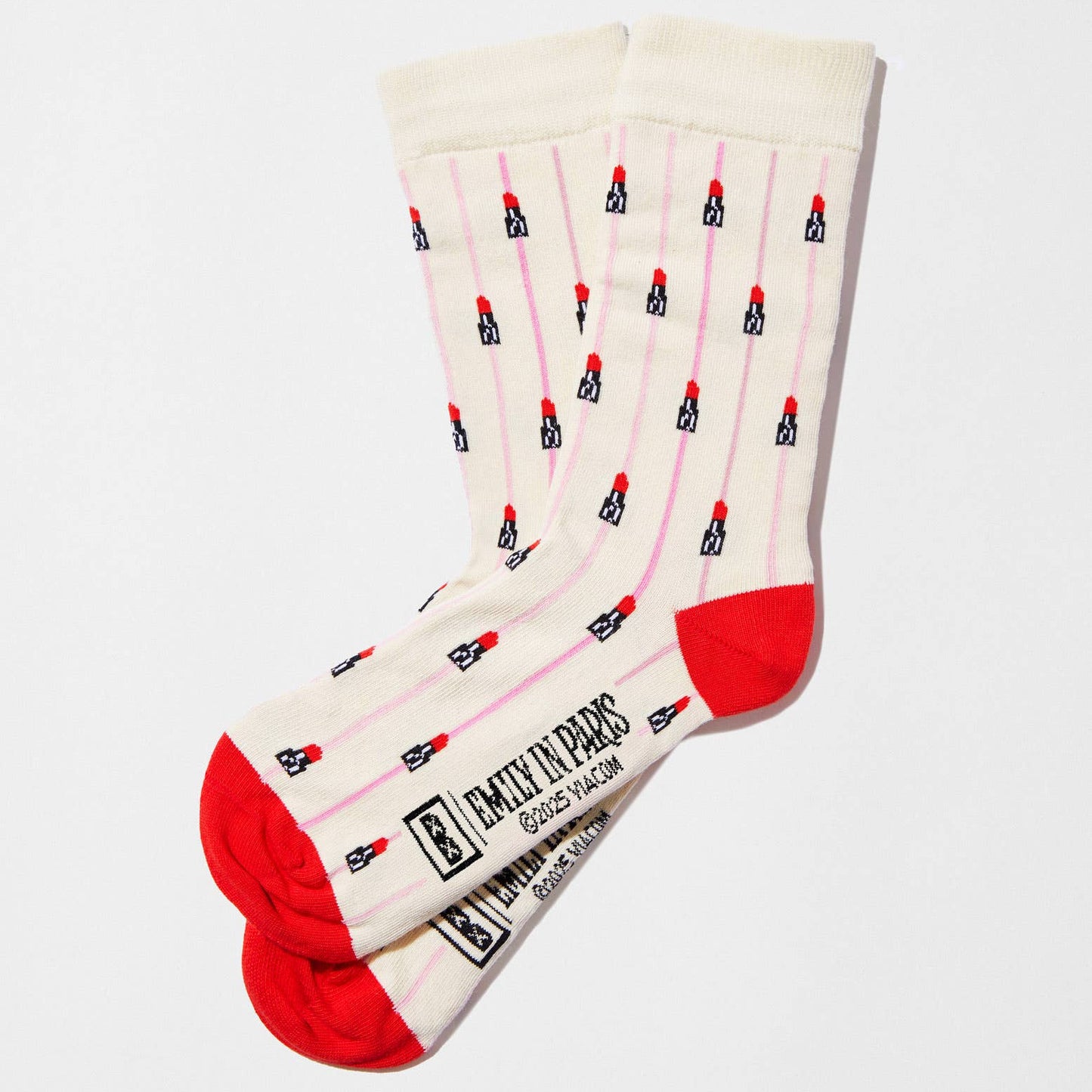 Calzini BeEmilyInParis Rossetto - 100% Cotone Biologico: Taglia 36/40