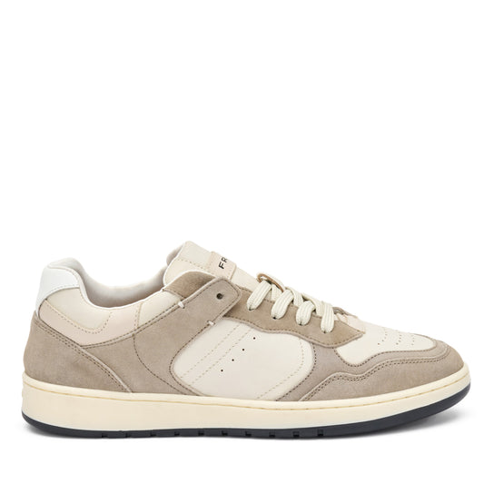 Sneakers Uomo FRAU Bicolore in Pelle Sabbia e Scamosciato Taupe