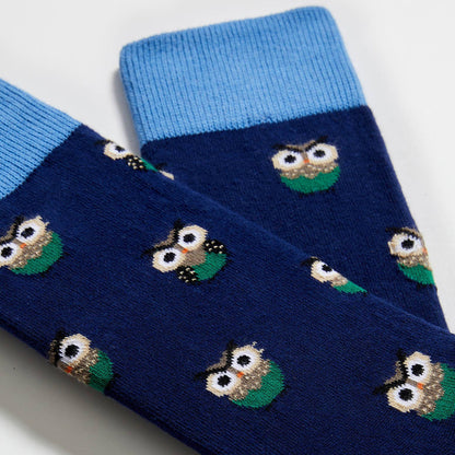 BeOwl Blue - Calzini in cotone Biologico 100%: Taglia 41/46