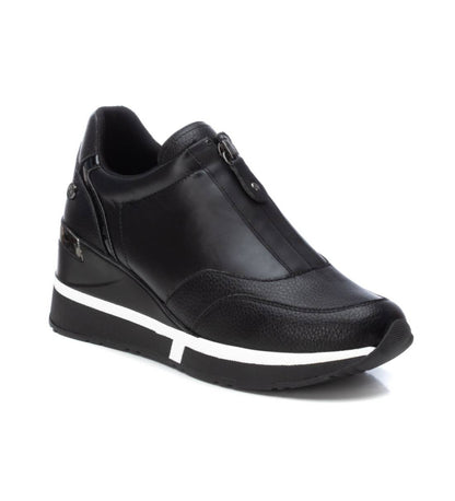 Sneaker Slip on Donna Xti con Zip Nero