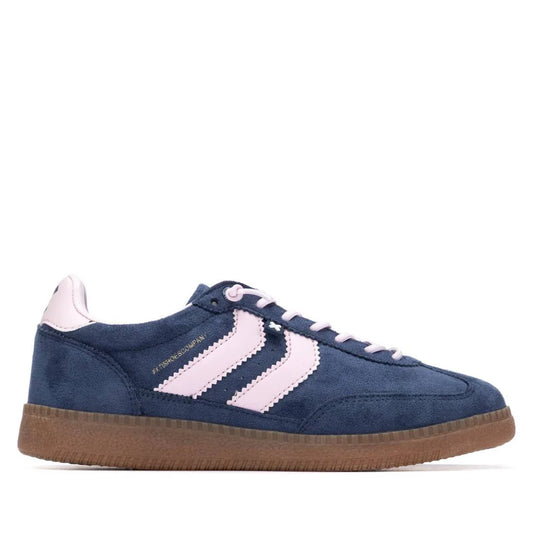 Sneakers Donna Xti Scamosciato Blu riporti Cipria