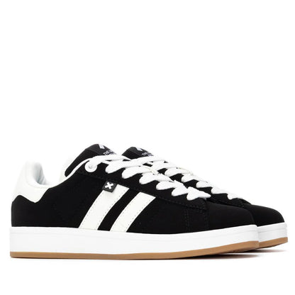 Sneakers Donna Xti Scamosciato Nero riporti Bianco