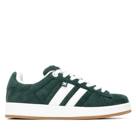 Sneakers Donna Xti Scamosciato Verde riporti Bianco
