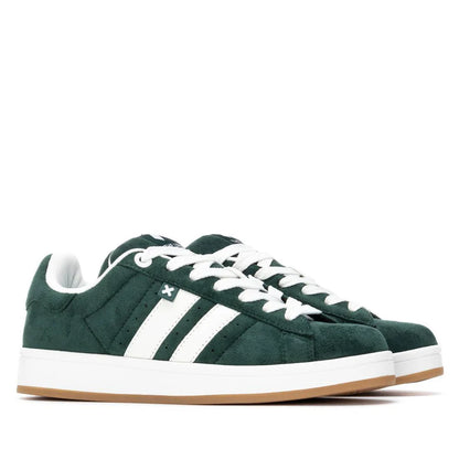 Sneakers Donna Xti Scamosciato Verde riporti Bianco
