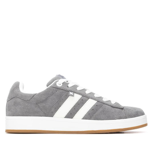 Sneakers Uomo Xti Scamosciato Grigio riporti Bianco