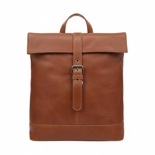 Zaino in pelle Cuoio con risvolto Zerimar