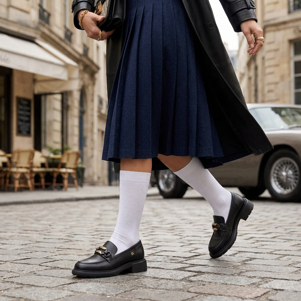 Mocassino Donna in Pelle Donna Serena con Fondo Doppio e accessorio
